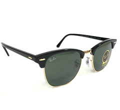 Ray-Ban Sunglasses RB3016 CLUBMASTER W0365 Black Gold Frames G-15 Lenses 51 mm