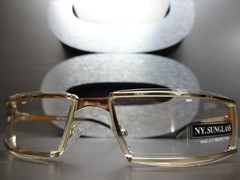 Classy Elegant Modern Contemporary Clear Lens Day Night SUN GLASSES Sleek Frame