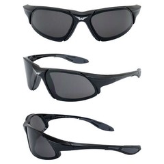 2-Pack of Global Vision Code-8 Safety Glasses With Smoke Lenses And Black Frame