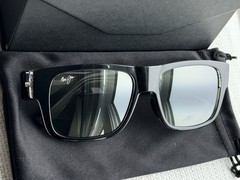 Maui Jim Keahi MJ 873 02 Black Frame + Grey Polarized Lens Sunglasses