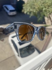 Ray-Ban Mega Wayfarer Polished Transparent Blue /Brown Lens RB0840S 668073 NoBox