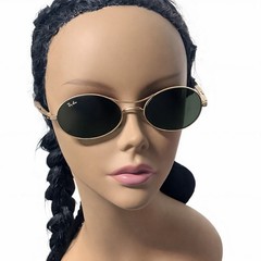 Vintage Ray-Ban Orbs W2178 B&L USA Gold Oval G15 Sunglasses Case Paperwork Mint
