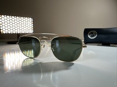 New Ray Ban Sunglasses Round Oval Gold Bausch And Lomb W1344 Arista B&L