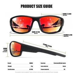 SQOQS Polarized Sports Sunglasses Men UV400 Protection Lightweight Wrap Around