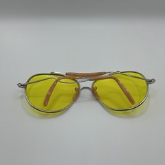 Vintage Unknown Optical Similar to American Optical Yellow Aviators W/Case