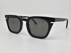 Lowercase Roseland Gloss Black Frame Flat Grey Lens Sunglasses w/ Case 49-22-149