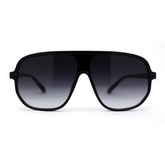 Men Guy Dude Square Sunglasses Shades 100% UV Protection Fashion Flat Black Lens