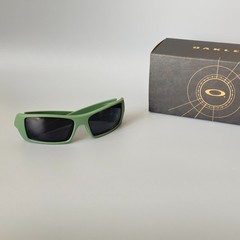 Oakley Gascan OO9014 Polarized Sunglasses Matte Green Frame Black Lens