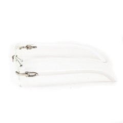 White Wood Grain Clear Lens Mens Silver Frame Rectangular Luxury Square Glasses