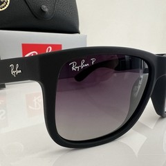 RB4165 Polarized Sunglasses Ray-Ban Justin Black Frame Gray Gradient Lens 54mm
