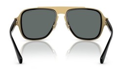 Versace Man Sunglasses, 0VE2199 100281 56mm Polarized Black Lenses Metal Frame