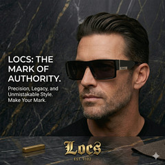 Men’s Locs Rectangular Lowrider Biker Flat Top Large Frame Bandana Sunglasses