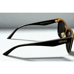 NEW🔥 VERSACE VE2272 GB1 87 Black Grey Men’s 53 mm Sunglasses
