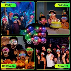 120 Pack LED Glasses ,6 Colors Light Up Glasses glow in The Dark Party Suppli…