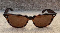 Vintage Ray-Ban B&L Wayfarer II Tortoise Brown Sunglasses Made in USA