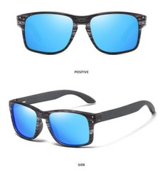 Wood Polarized Square Sunglasses Men Women Wooden Temple Outdoor Glasses New