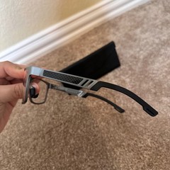ANYLUV TC4571-2 Blue Light Blocking Glasses Gunmetal Grey Carbon Fiber Style