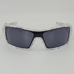 Oakley Oil Rig 03-461 White Text Print Grey Lens Made USA Pre-Luxottica Rare