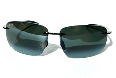 NEW Maui Jim BREAKWALL Gloss Black POLARIZED Neutral Grey Lens Sunglass 422-02