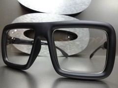 Mens Women OVERSIZE VINTAGE RETRO Clear Lens EYE GLASSES Large Matte Black Frame