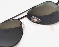 Ray-Ban Sunglasses RB3625 New Aviator Polished Black Frame Dark Grey Lens 58mm