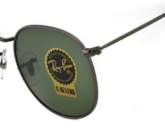 Ray-Ban RB3447 Round Metal Gunmetal Frame Green Classic Lenses 50mm Unisex