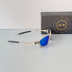 Oakley X-Metal Juliet Silver Frame Blue Iridium Polarized Sunglasses