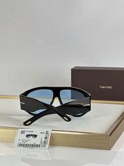 Tom Ford Bronson TF1044 60 12-140 Unisex Sunglasses Shiny Black Frame Blue Lens