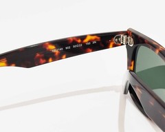Ray-Ban RB2140 Original Wayfarer Classic Tortoise Frame Green Lens Unisex 50mm