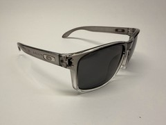 O Holbrook Polarized Dark Clear Frame W/ Black Logo & Black Lens Sunglasses