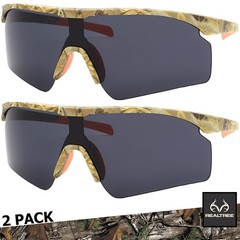 Realtree Sunglasses Mens Sport Shield Camo Print Glasses New Sunglass 2 PK