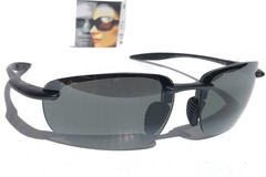 NEW Maui Jim HOOKIPA ULTRA Matte Black POLARIZED Grey Lens Sunglass 676-02