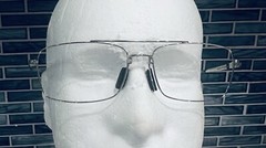 Maui Jim “BLACK ROCK” 218-17 Gloss Silver WRAP STAINLESS STEEL Sunglass Frames