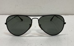Ray-Ban Unisex Aviator Sunglasses Black Polarized Classic Metal Frame