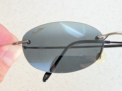 Maui Jim Sport Kailua MJ 453-02 Gunmetal Grey Polarized Rimless Wire Sunglasses