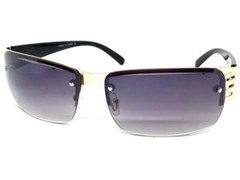 Men’s Classy Elegant Contemporary Modern Wrap Style SUN GLASSES Gold Metal Frame