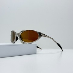 Oakley Romeo X-Metal Sunglasses Silver Frame Brown Lens