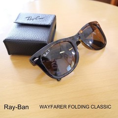 Ray-Ban RB4105 Folding Wayfarer Sunglasses Brown 50×22