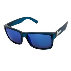 ENZO – Modern Sports Thick Square Sunglasses Frost Blue Blue Mirror