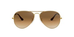 Ray-Ban RB3025 001/33 Polished Gold Aviator Classic B-15 Brown 55-14-135