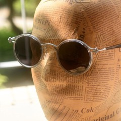 Men sunglasses round frame black polarized lens sunglasses round silver glasses