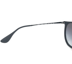 Ray-Ban Sunglasses RB4171 ERIKA 622/8G Rubber Black w/ Light Gray Gradient Dark