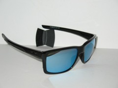 Oakley Main Link Polished Black Frame Prizm Deep Water Polarized Sunglasses