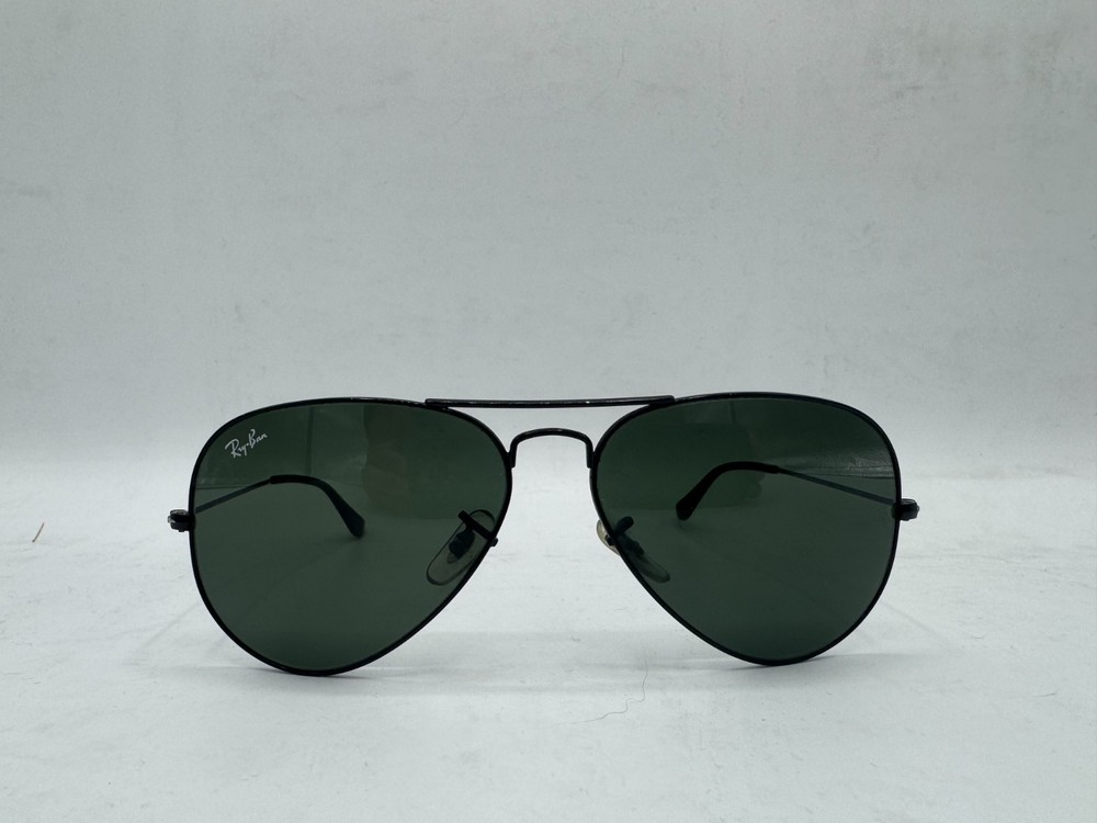 Ray-Ban Aviator Classic RB3025 Black Frame Metal Green 58 mm Lens Sunglasses