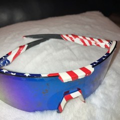 Omekol American Flag Sunglasses Blue Mirror Polarized Lens UV 400 Protection