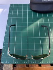 Emporio Armani 167-S 743 Gold Rectangular Sunglasses BrownLens 135mm 54[]19