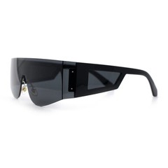Men Sunglasses Mask Style Best Luxury Runway Looks Wide Edgeless Designer Square