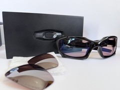 OAKLEY PIT BOSS 03-304 POLISHED BLACK GUNMETAL VR28 IRIDIUM POLARIZED SUNGLASSES