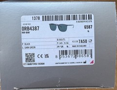 NEW Authentic Ray-Ban RB4387 601/71 Black Green Sunglasses 56-18-145 W/Box