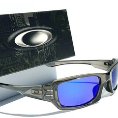 NEW Oakley FIVES Squared Grey Smoke POLARIZED Galaxy Blue Mirror Sunglass 9238